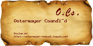 Ostermayer Csanád névjegykártya